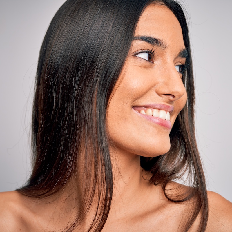 beautiful young woman smiling